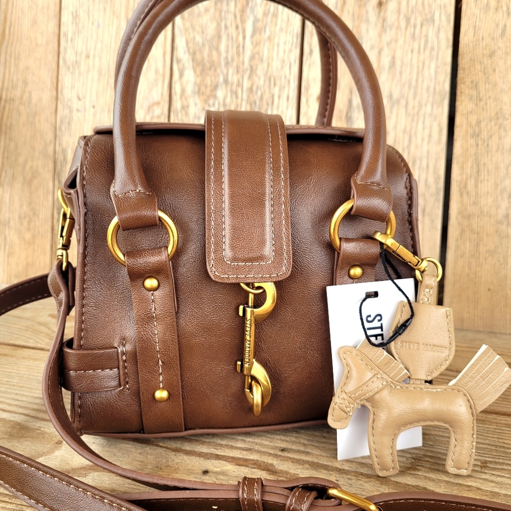 *Rare* Steve Madden BBLISSY In Cocoa Satchel Crossbody Handbag NWT